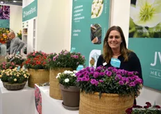 Denise van Kampen with Hilverda Florist, as always enthusiastically presenting the many new varieties the breeder has to offer.